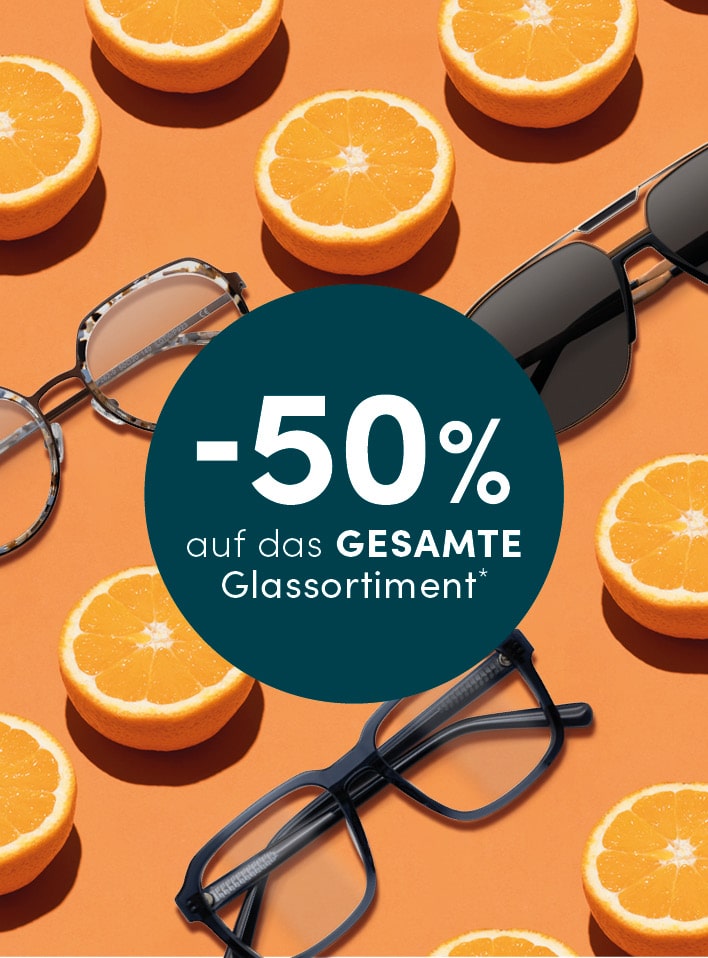 50% auf Brillengläser